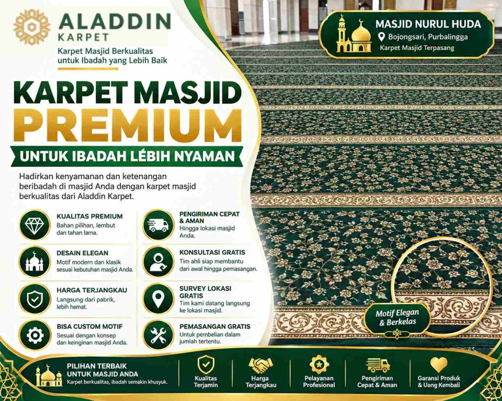 Motif Karpet Masjid Untuk Ruang Ibadah Yang Lebih Harmonis